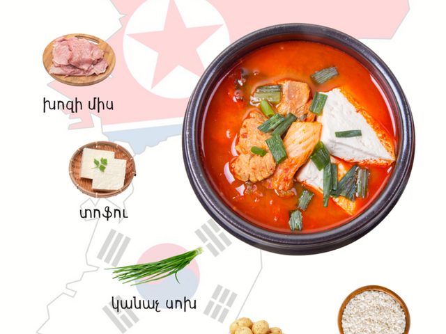 Canh bắp cải tím thịt