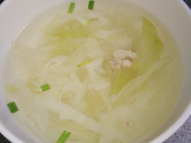 Canh rau muống thịt băm