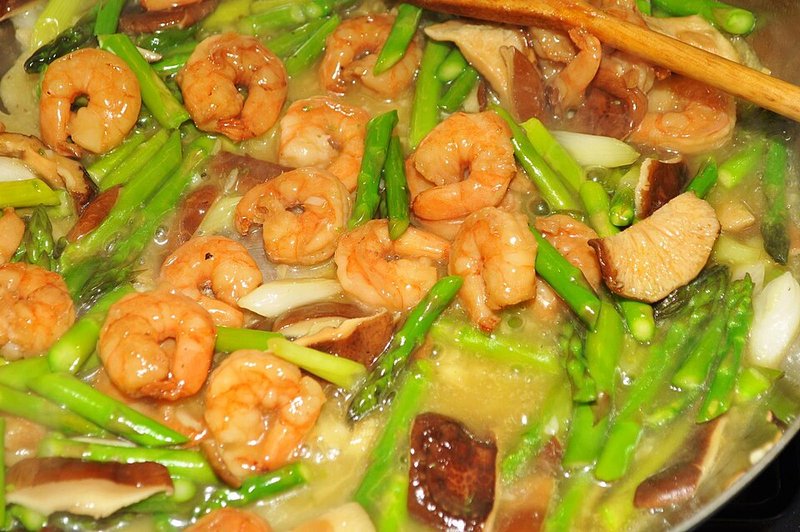 Canh Tôm đất bạc hà
