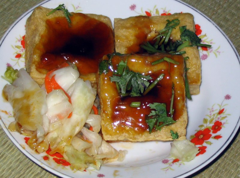 Đậu phụ chiên chiên tỏi ớt