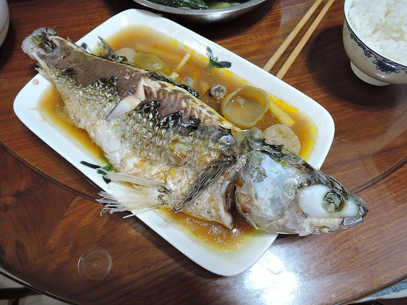 Cá chẽm xào cải ngọt