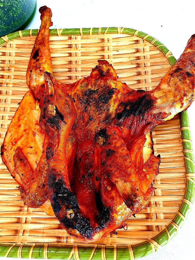Gà ta xào cải thảo